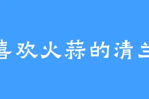 喜欢火蒜的清兰