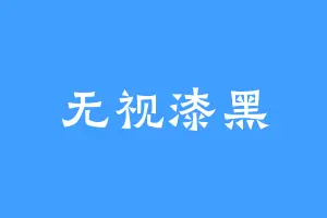 无视漆黑
