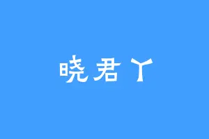 晓君丫