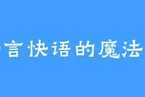 快言快语的魔法师
