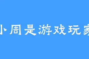 小周是游戏玩家