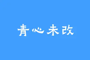 青心未改