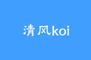 清风koi