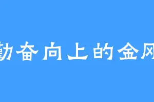 勤奋向上的金刚