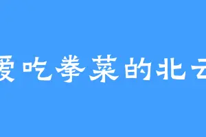 爱吃拳菜的北云