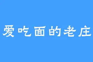 爱吃面的老庄
