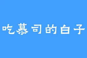 爱吃慕司的白子义