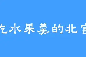 爱吃水果羹的北宫珞