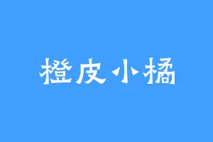 橙皮小橘