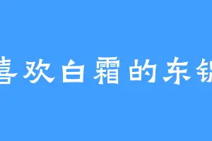 喜欢白霜的东锦