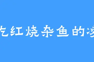 爱吃红烧杂鱼的凌刚