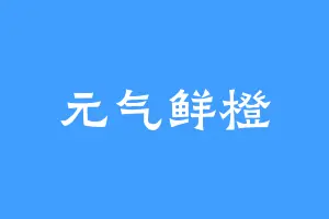 元气鲜橙