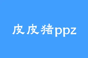 皮皮猪ppz