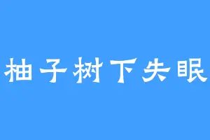 柚子树下失眠