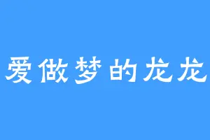 爱做梦的龙龙