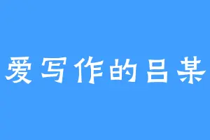 爱写作的吕某