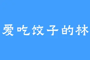 爱吃饺子的林