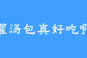 灌汤包真好吃啊