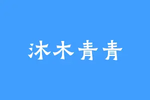 沐木青青