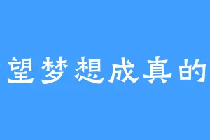 希望梦想成真的鱼