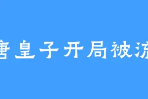 大唐皇子开局被流放