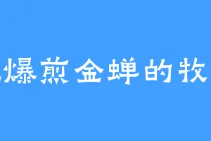 爱吃爆煎金蝉的牧风尘